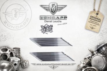 Zündapp Speichensatz 36-teilig – Verchromt – 187 / 190 mm – inkl. Nippel 442-15.102 / 442-15.103  ZR 10 20 Speichenrad